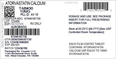 Label (59651 606 99 Atorvastatin 10mg 67046 1677 30)